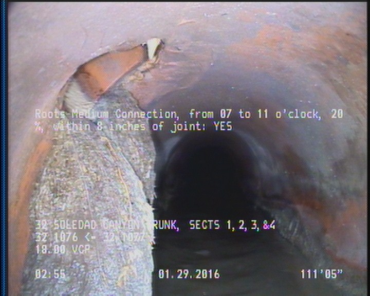 Roots Medium Connection, from 07 to 11 o'clock, 20 %, within 8 inches of joint: YES