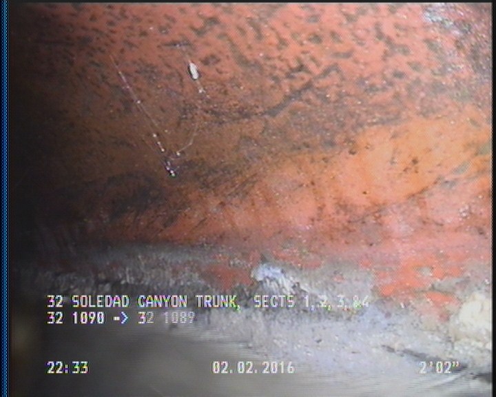 Deposits Attached Grease, 5 %of cross sectional area, from 04 to 08 o'clock, , within 8 inches of joint: YES, Start