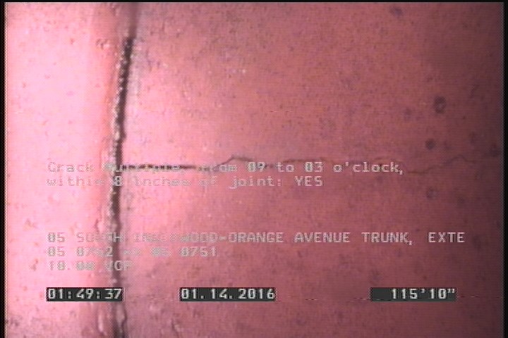 Crack Multiple, from 09 to 03 o'clock, within 8 inches of joint: YES