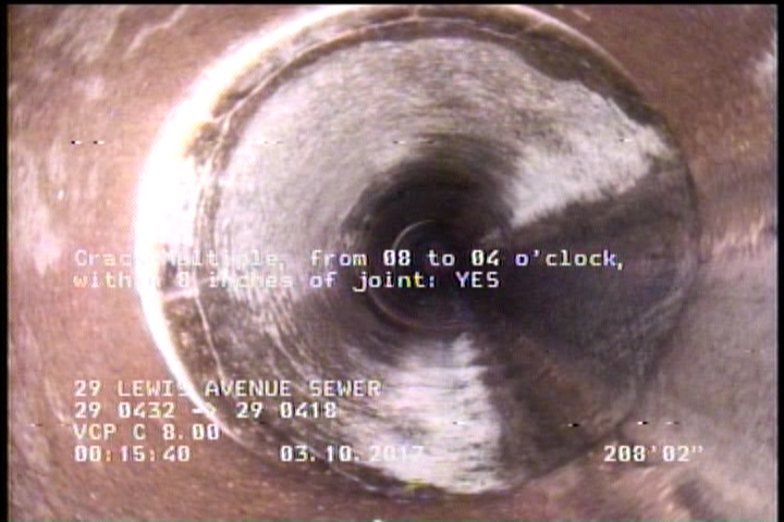Crack Multiple, from 08 to 04 o'clock, within 8 inches of joint: YES