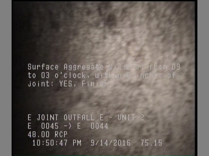 Surface Aggregate Visible, from 09 to 03 o'clock, within 8 inches of joint: YES, Finish