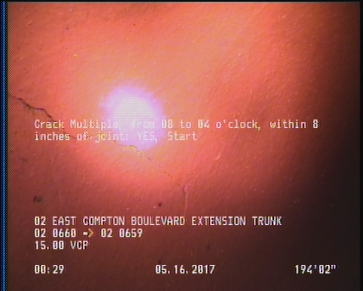 Crack Multiple, from 08 to 04 o'clock, within 8 inches of joint: YES, Start