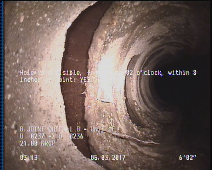 Hole Void Visible, from 10 to 02 o'clock, within 8 inches of joint: YES, Start