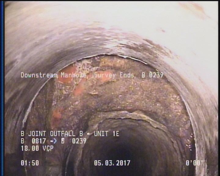 Downstream Manhole, Survey Ends - B 0239
