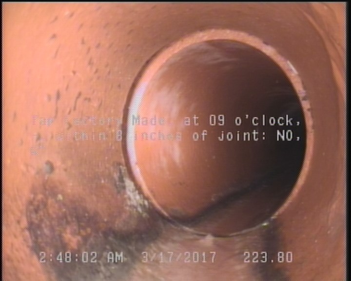Tap Factory Made, at 09 o'clock, -, within 8 inches of joint: NO, 6"