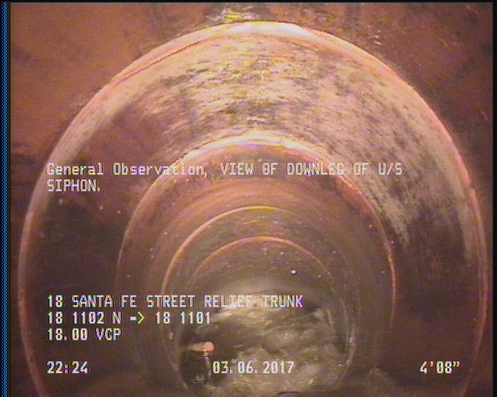 Survey Abandoned - VIEW OF DOWNLEG OF U/S SIPHON.