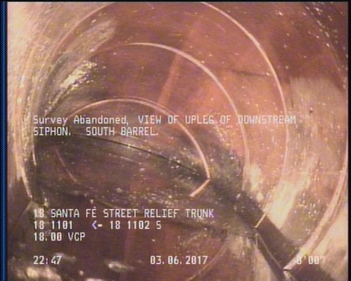 Survey Abandoned - VIEW OF UPLEG OF DOWNSTREAM SIPHON. SOUTH BARREL.