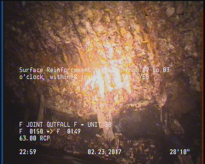 Surface Reinforcement Visible, from 09 to 03 o'clock, within 8 inches of joint: YES, Start