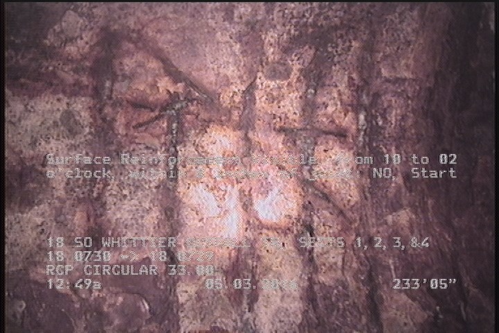 Surface Reinforcement Visible, from 10 to 02 o'clock, within 8 inches of joint: NO, Start