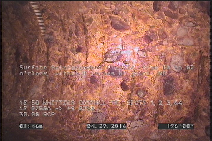Surface Reinforcement Visible, from 10 to 02 o'clock, within 8 inches of joint: NO