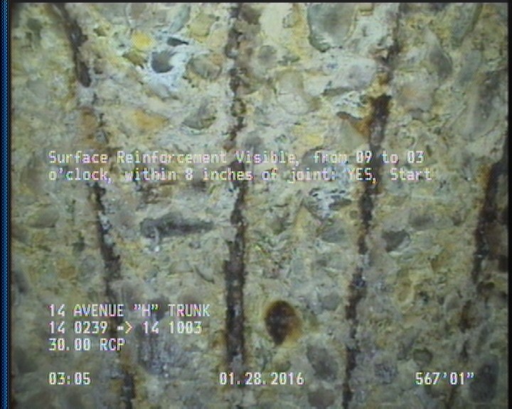 Surface Reinforcement Visible, from 09 to 03 o'clock, within 8 inches of joint: YES, Start