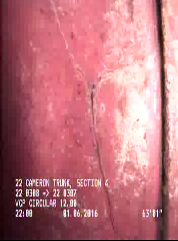 Crack Multiple, from 08 to 04 o'clock, within 8 inches of joint: YES