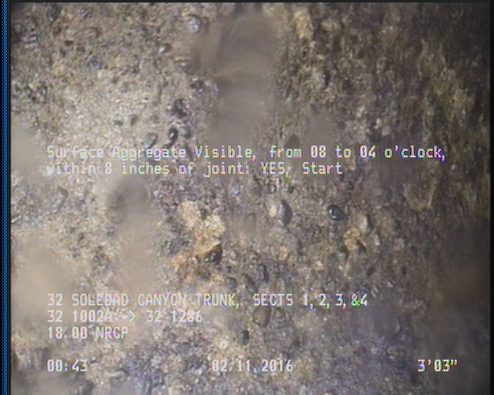 Surface Aggregate Visible, from 08 to 04 o'clock, within 8 inches of joint: YES, Start