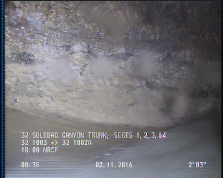 Deposits Attached Grease, 5 %of cross sectional area, from 04 to 08 o'clock, , within 8 inches of joint: YES, Start