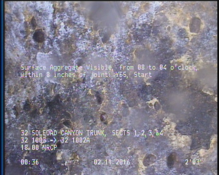 Surface Aggregate Visible, from 08 to 04 o'clock, within 8 inches of joint: YES, Start