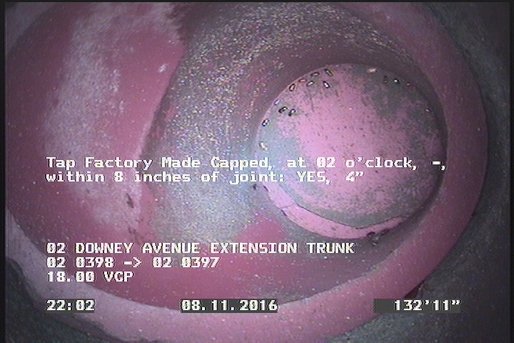 Tap Factory Made Capped, at 02 o'clock, -, within 8 inches of joint: YES, 4"