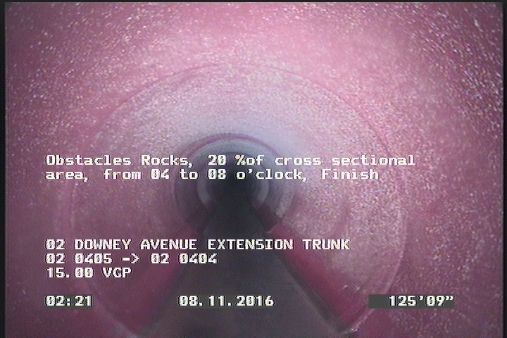 Obstacles Rocks, 20 %of cross sectional area, from 04 to 08 o'clock, Finish