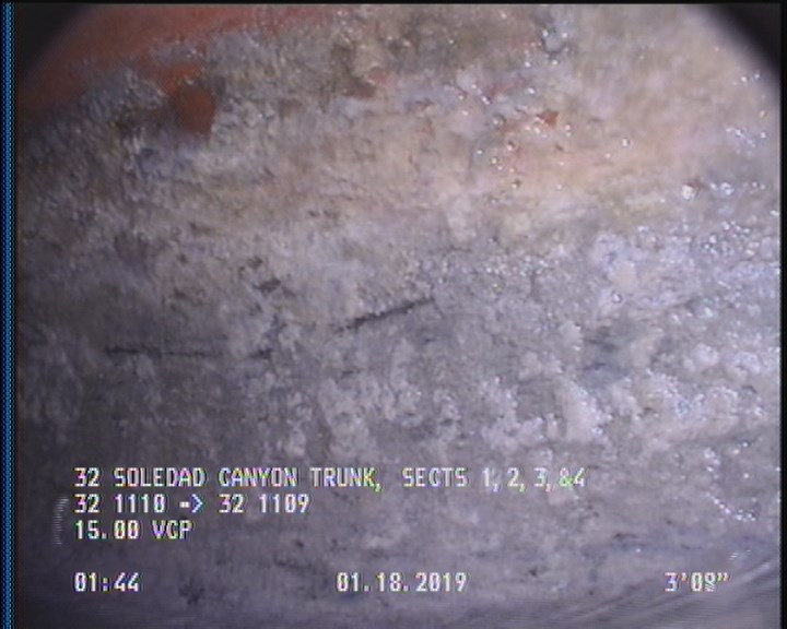 Deposits Attached Grease, 5 %of cross sectional area, from 02 to 10 o'clock, , within 8 inches of joint: YES, Start