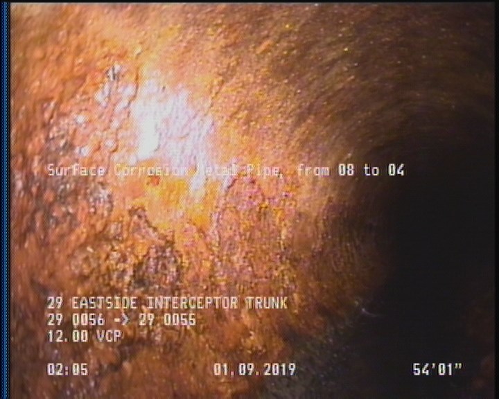 Surface Corrosion Metal Pipe, from 08 to 04 o'clock, within 8 inches of joint: YES, Start