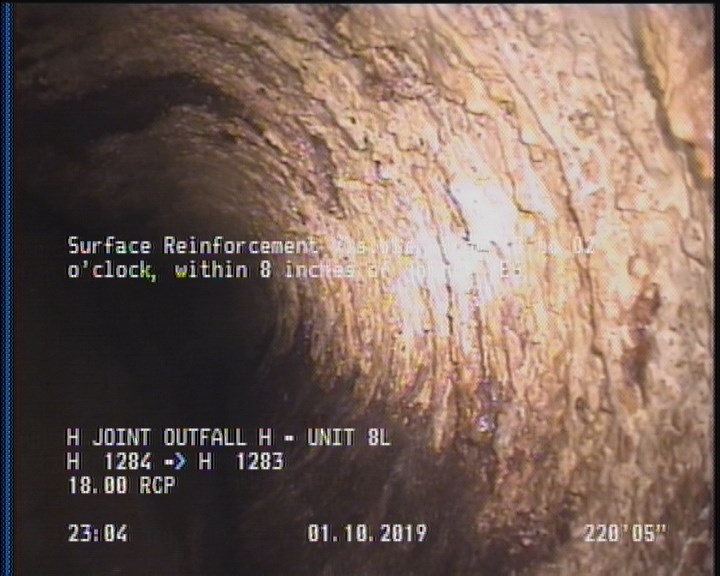 Surface Reinforcement Visible, from 10 to 02 o'clock, within 8 inches of joint: YES, Start