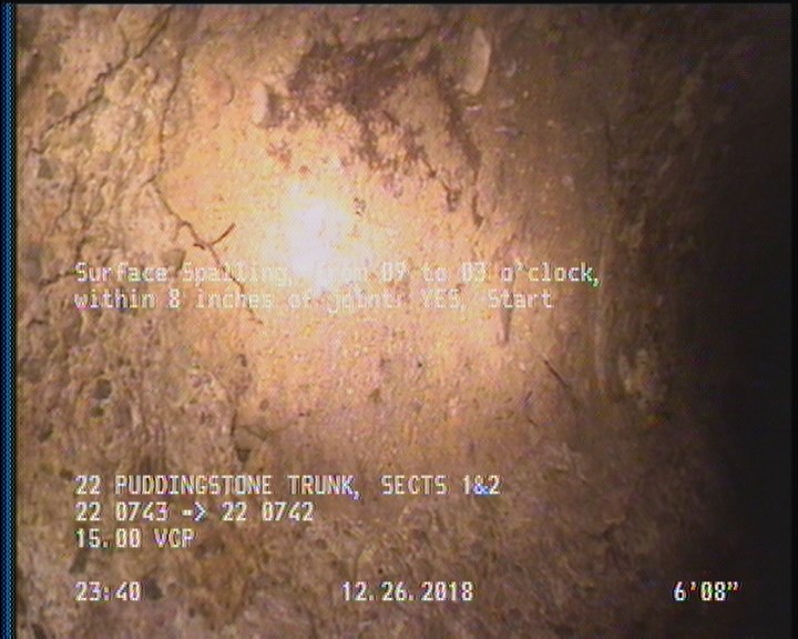 Surface Spalling, from 09 to 03 o'clock, within 8 inches of joint: YES, Start
