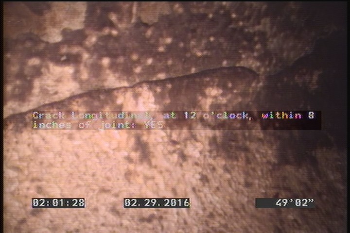 Surface Spalling, at 12 o'clock, within 8 inches of joint: YES