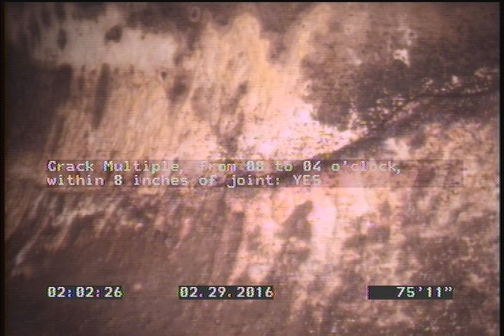 Surface Spalling, from 08 to 04 o'clock, within 8 inches of joint: YES