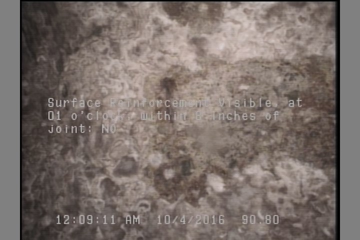 Surface Reinforcement Visible, at 01 o'clock, within 8 inches of joint: NO