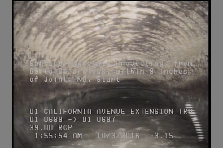 Surface Aggregate Projecting, from 08 to 04 o'clock, within 8 inches of joint: NO, Start