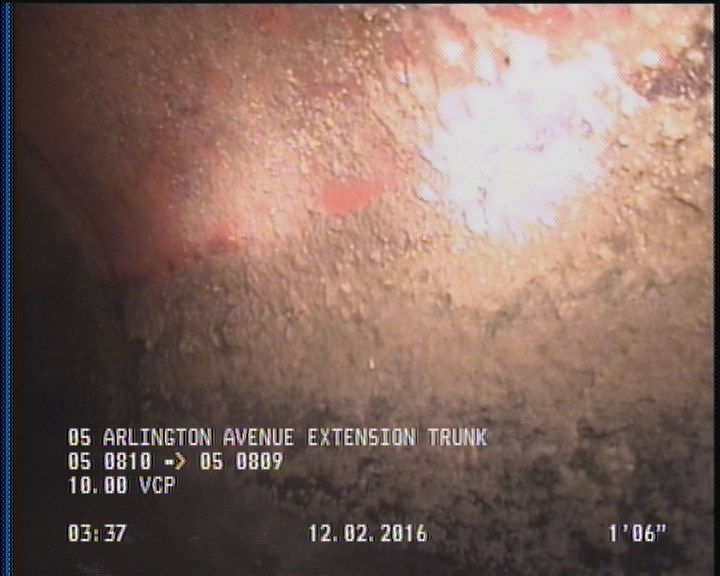 Deposits Attached Grease, 5 %of cross sectional area, from 04 to 08 o'clock, , within 8 inches of joint: YES, Start