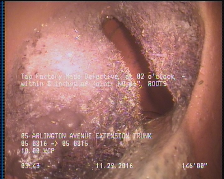 Tap Factory Made Defective, at 02 o'clock, -, within 8 inches of joint: NO, 6" - ROOTS