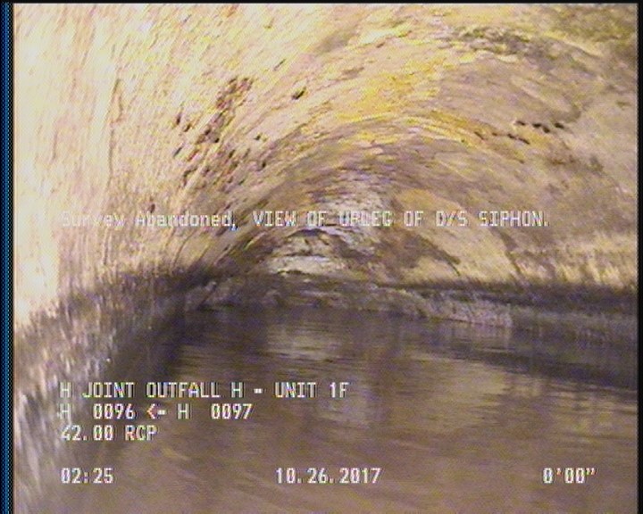 Survey Abandoned - VIEW OF UPLEG OF D/S SIPHON.
