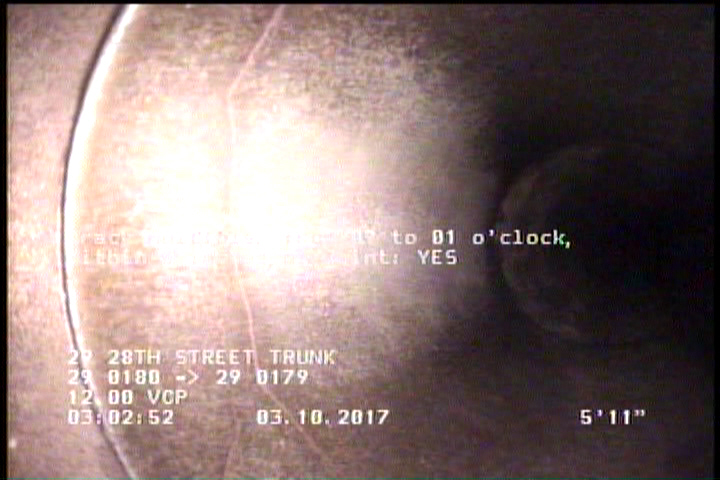 Crack Multiple, from 09 to 01 o'clock, within 8 inches of joint: YES