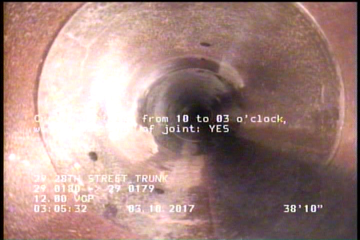 Crack Multiple, from 10 to 03 o'clock, within 8 inches of joint: YES