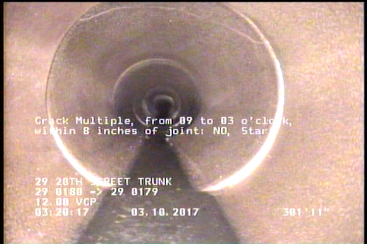 Crack Multiple, from 09 to 03 o'clock, within 8 inches of joint: NO, Start