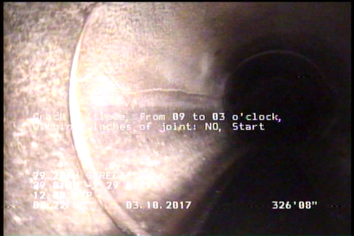 Crack Multiple, from 09 to 03 o'clock, within 8 inches of joint: NO, Start
