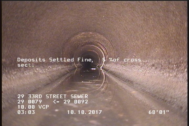 Deposits Settled Fine, 5 %of cross sectional area, from 05 to 07 o'clock, , within 8 inches of joint: NO, Start