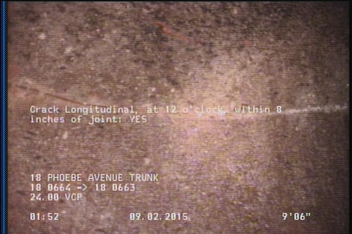 Crack Longitudinal, at 12 o'clock, within 8 inches of joint: YES
