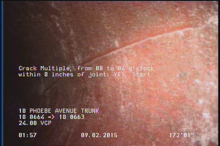 Crack Multiple, from 08 to 04 o'clock, within 8 inches of joint: YES, Start