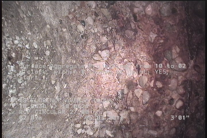 Surface Aggregate Projecting, from 10 to 02 o'clock, within 8 inches of joint: YES, Start