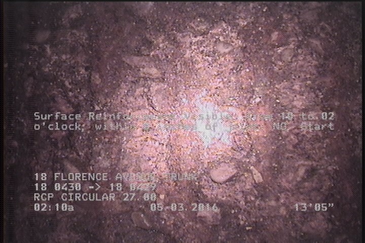 Surface Reinforcement Visible, from 10 to 02 o'clock, within 8 inches of joint: NO, Start