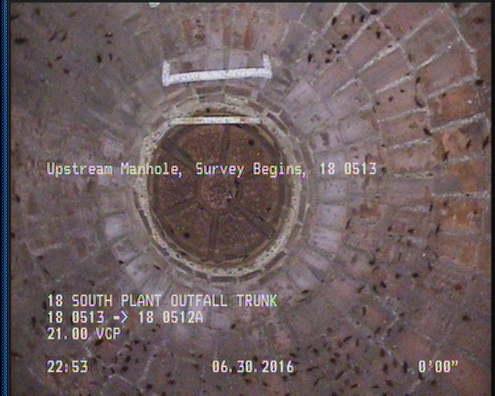 Upstream Manhole, Survey Begins - 18 0513