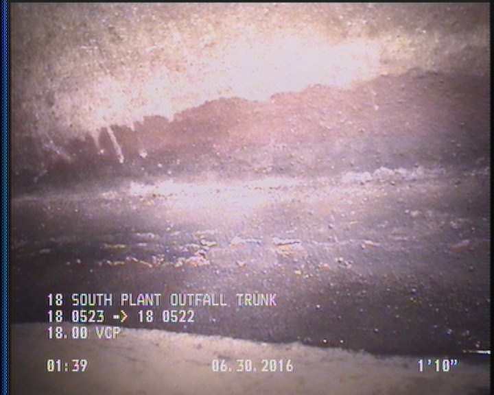 Deposits Attached Grease, 5 %of cross sectional area, from 04 to 08 o'clock, , within 8 inches of joint: YES, Start