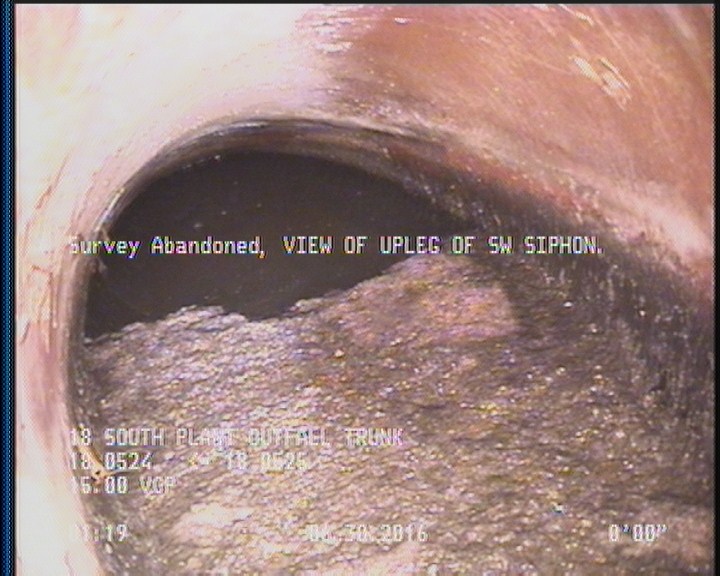 Survey Abandoned - VIEW OF UPLEG OF SW SIPHON.
