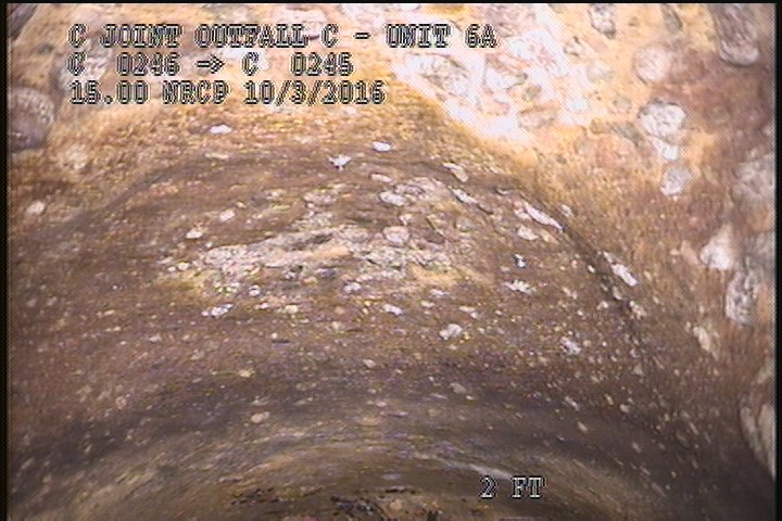 Upstream Manhole, Survey Begins - 1:22 PM