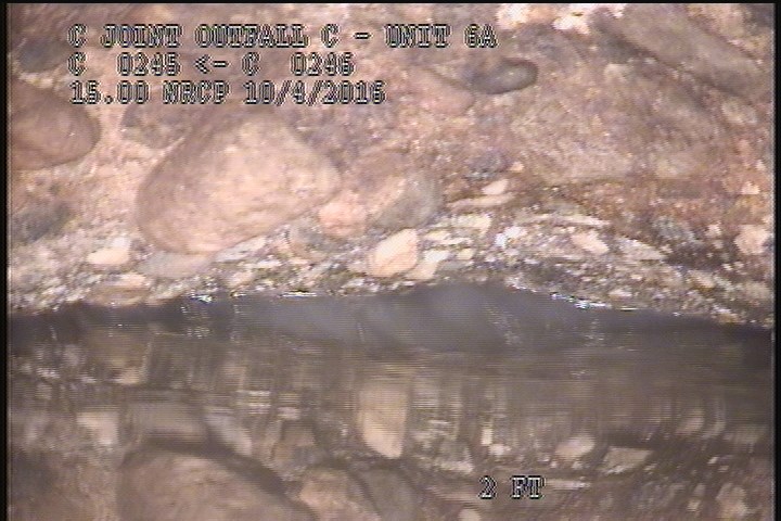 Survey Abandoned - VIEW OF THE UPLEG PIPE OF THE D/S SIPHON