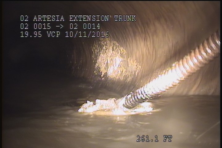 Upstream Manhole, Survey Begins - 12:16 PM