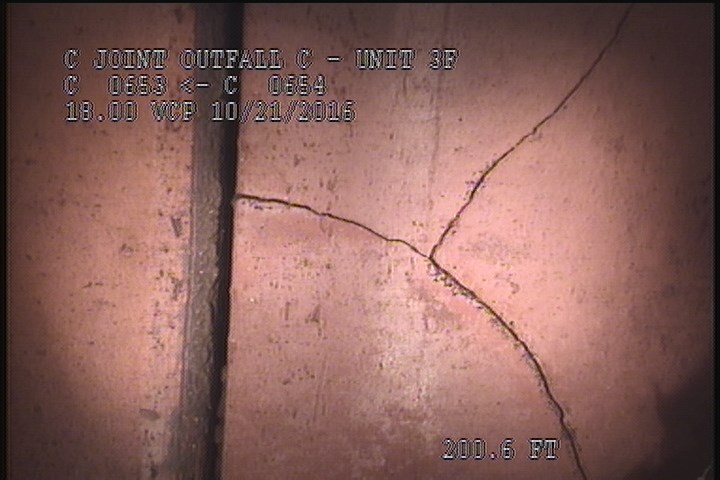 Crack Multiple, from 08 to 04 o'clock, within 8 inches of joint: YES, Start