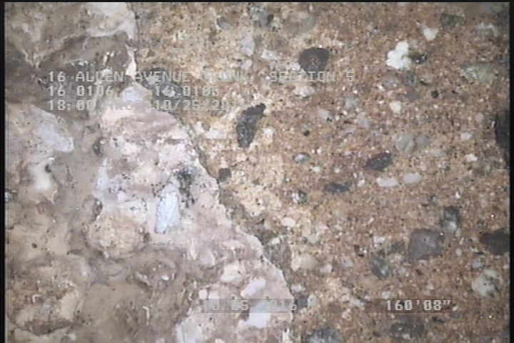 Surface Spalling, from 08 to 04 o'clock, within 8 inches of joint: NO - PEELING CONCRETE SEVERE AGG ATTACHD