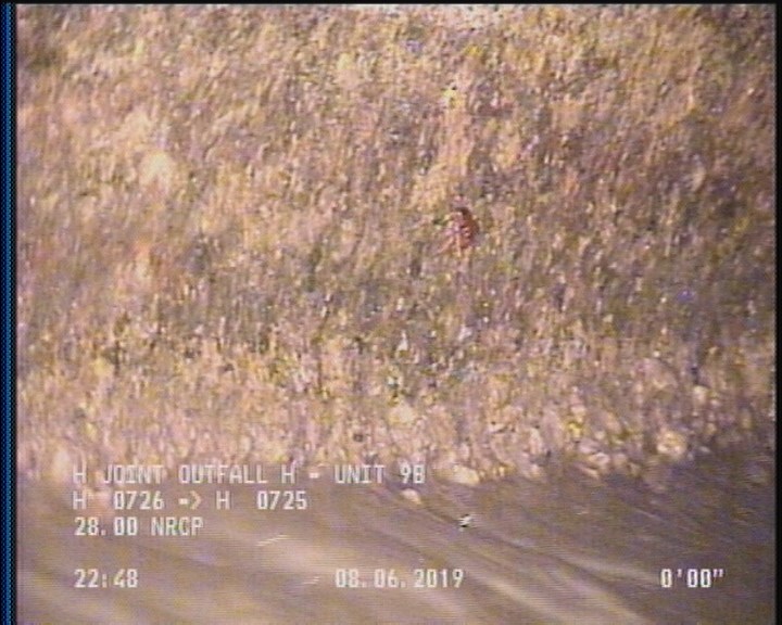 Deposits Attached Grease, 5 %of cross sectional area, from 03 to 09 o'clock, , within 8 inches of joint: YES, Start